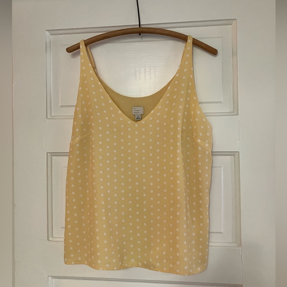A New Day Yellow Polka Dot Cami